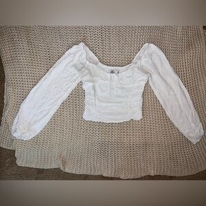 Hollister Textured White Top